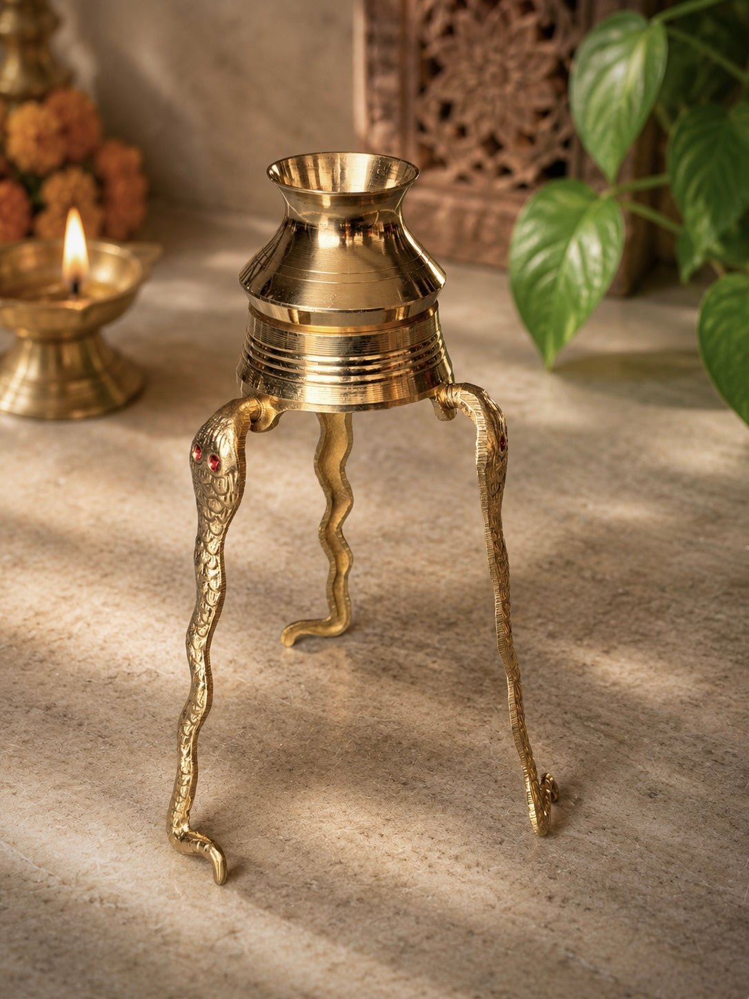 2.5 inch Shivling with Narmada Nandi and Kalash Stand variant_title for pooja mandir