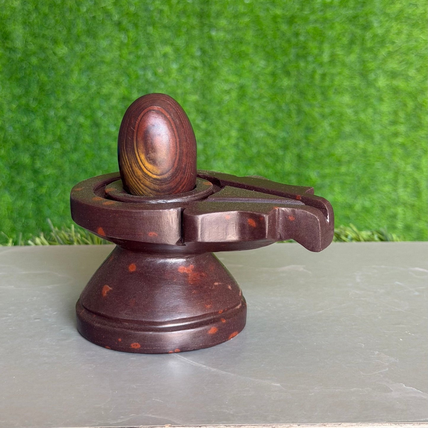 Narmadeshwar Shivling 2 Inch with 4 Inch Jaladhari - Original Narmada River Stone variant_title for pooja mandir