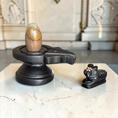 2 Inch Narmadeshwar Shivling with Nandi