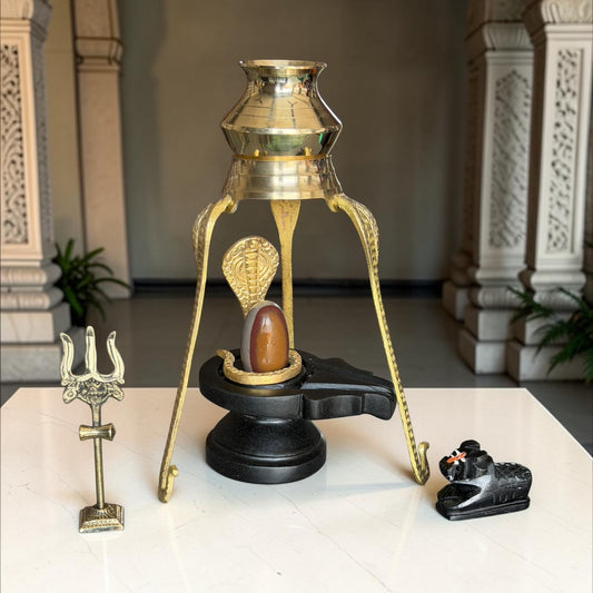 Authentic 2 Inch Narmadeshwar Shivling Full Set variant_title for pooja mandir