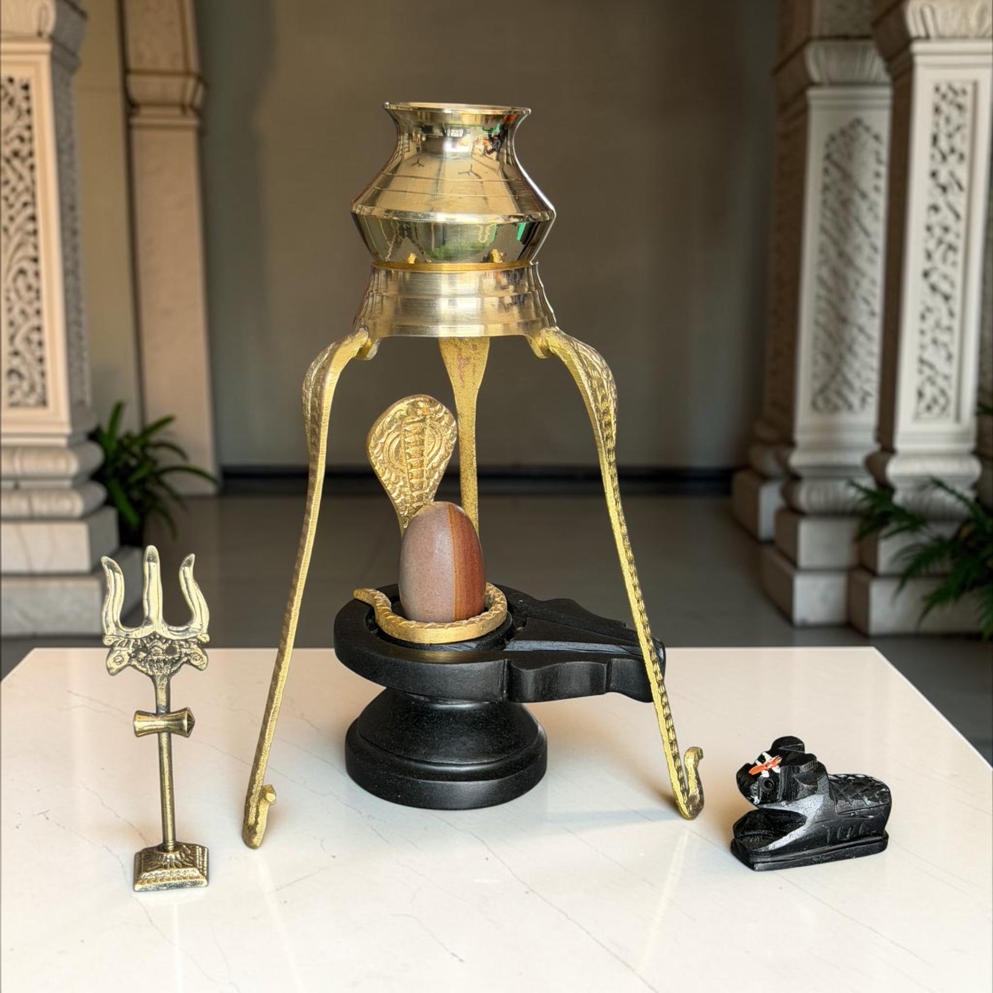 Authentic 2 Inch Narmadeshwar Shivling Full Set variant_title for pooja mandir