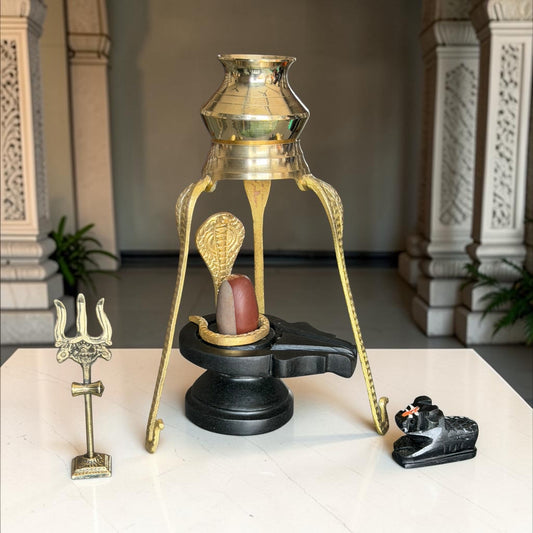 Authentic 2 Inch Narmadeshwar Shivling Full Set variant_title for pooja mandir