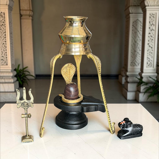 Authentic 2 Inch Narmadeshwar Shivling Full Set variant_title for pooja mandir