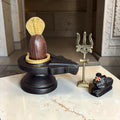 Authentic 2 Inch Narmadeshwar Shivling with Naag, Trishul & Nandi