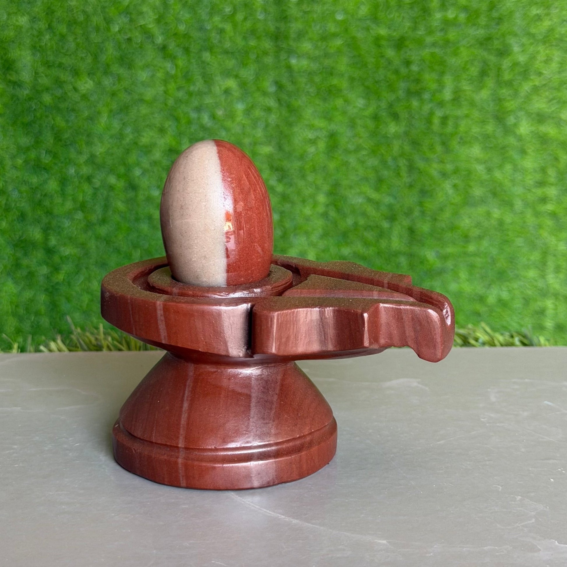 Narmadeshwar Shivling 2 Inch with 4 Inch Jaladhari - Original Narmada River Stone variant_title for pooja mandir