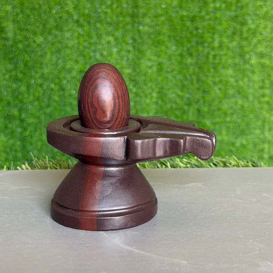 Narmadeshwar Shivling 2 Inch with 4 Inch Jaladhari - Original Narmada River Stone variant_title for pooja mandir
