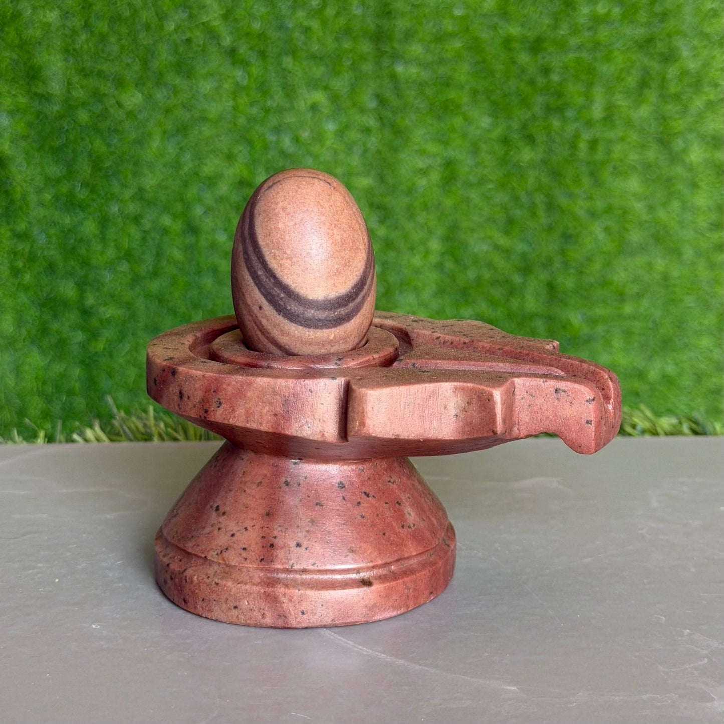 Narmadeshwar Shivling 2 Inch with 4 Inch Jaladhari - Original Narmada River Stone variant_title for pooja mandir