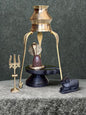 Shivling Full Set – 2 Inch Narmada Stone Shivling with 4 Inch Jaladhari, Naag, Trishul, Brass Kalash Stand & Marble Nandi variant_title for pooja mandir