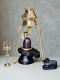 Shivling Full Set – 2 Inch Narmada Stone Shivling with 4 Inch Jaladhari, Naag, Trishul, Brass Kalash Stand & Marble Nandi variant_title for pooja mandir